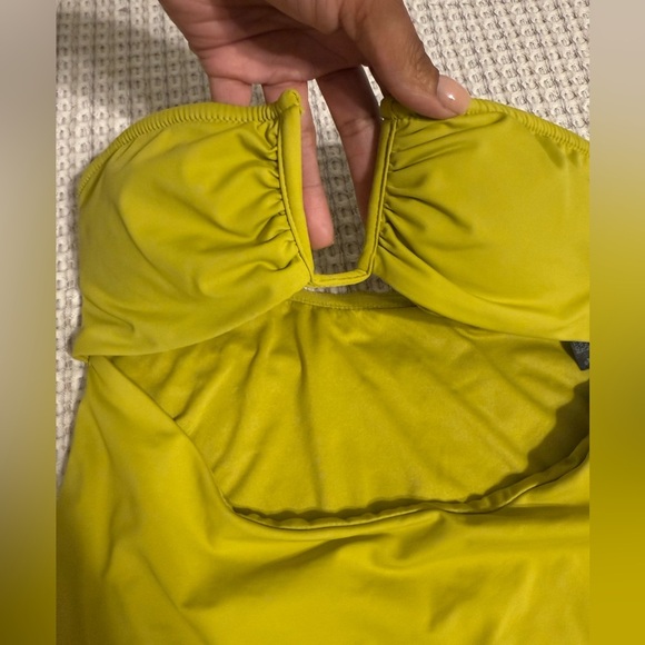 Zara Stylish Olive Green One-Piece Swimsuit Size L - Picture 2 of 13